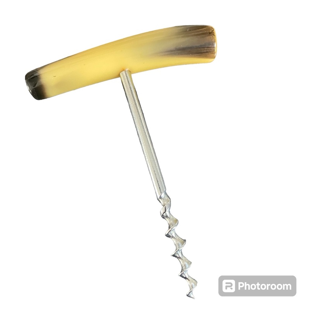 Vintage Bakelite Butterscotch Corkscrew 4.75-5” Bar Barware